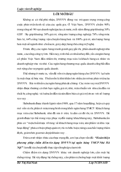 Đề tài Hoàn thiện phương pháp chấm điểm tín dụng doanh nghiệp vừa và nhỏ tại ngân hàng thương mại cổ phần Nhà Hà Nội