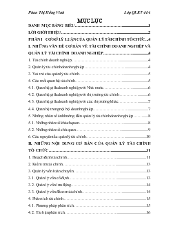 Đề tài Một số giải pháp hoàn thiện công tác quản lý tài chính ở công ty cổ phần xuất nhập khẩu và đầu tư Thái Dương