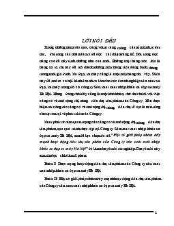 Đề tài Một số giải pháp nhằm đẩy mạnh hoạt động tiêu thụ sản phẩm của Công ty sản xuất xuất nhập khẩu xe đạp xe máy Hà Nội