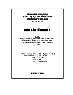 Đề tài Một số vấn đề về đảm bảo khả năng thanh toán của công ty cổ phần bảo hiểm Petrolimex Petrolimex Joint - Stock Insurance Company