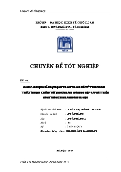 Đề tài Nâng cao hiệu quả hoạt động thanh toán quốc tế theo phương thức tín dụng chứng từ tại ngân hàng nông nghiệp và phát triển nông thôn chi nhánh đông Hà Nội