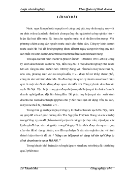 Đề tài Nâng cao hiệu quả sử dụng tài sản tại Công ty kinh doanh nước sạch Hà Nội