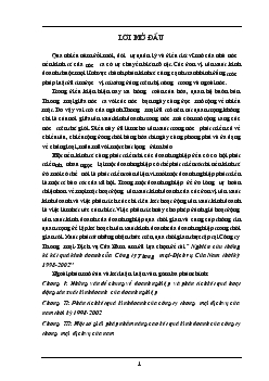 Đề tài Nghiên cứu thống kê kết quả kinh doanh của Công ty Thương mại- Dịch vụ Cửa Nam thời kỳ 1998-2002