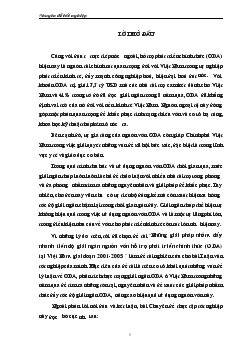 Đề tài Những giải pháp nhằm đẩy nhanh tiến độ giải ngân nguồn vốn hỗ trợ phát triển chính thức (ODA) tại Việt Nam giai đoạn 2001-2005