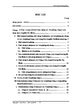 Đề tài Thực trạng và giải pháp nâng cao hiệu quả hoạt động của văn phòng Công ty xây dựng Bảo tàng Hồ Chí Minh