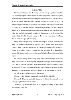 Đề tài Thực trạng vấn đề xây dựng và phát triển thương hiệu tại Công ty cổ phần Kinh Đô miền Bắc