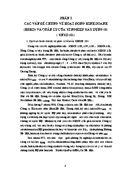 Các vấn đề chung về hoạt động kinh doanh (hđkd) và quản lý của xí nghiệp xây dựng 101