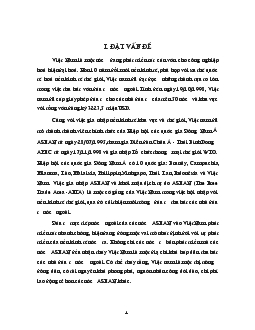 Đề tài Đầu tư trực tiếp của các nước Asean vào Việt Nam - Thực trạng và triển vọng