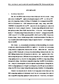 Đề tài Đầu tư trực tiếp nước ngoài vào phát triển ngành Nông nghiệp ở Việt Nam - Thực trạng và giải pháp