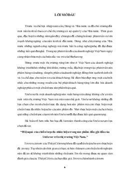 Đề tài Hiệu quả của chiến lược đa nhãn hiệu trong sản phẩm đầu gội đầu của Unilever trên thị trường Việt Nam