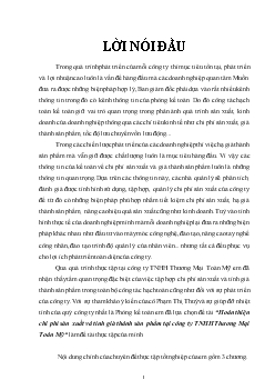 Đề tài Hoàn thiện chi phí sản xuất và tính giá thành sản phẩm tại công ty TNHH Thương Mại Toàn Mỹ