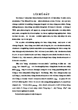 Đề tài Hoàn thiện phương thức thanh toán quốc tế đối với hoạt động xuất khẩu ở Công ty Xuất nhập khẩu Tổng hợp I - Bộ Thương Mại