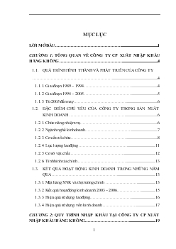 Đề tài Hoàn thiện quy trình nhập khẩu tại Công ty CP Xuất nhập khẩu Hàng không