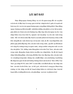 Đề tài Kế hoạch nhập khẩu và tình hình nhập khẩu của Việt Nam trong những năm gần đây