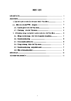 Đề tài Lợi thế cạnh tranh của xuất khẩu chè Việt Nam trên thị trường thế giới và giải pháp nâng cao lợi thế cạnh tranh