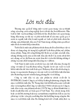 Đề tài Một số biện pháp đẩy mạnh hoạt động xuất khẩu của Công ty tinh dầu và các sản phẩm tự nhiên thuộc trung tâm khoa học tự nhiên và công nghệ quốc gia