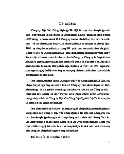 Đề tài Một số biện pháp nhằm hoàn thiện hoạt động nhập khẩu ở Công ty Dệt Vải Công Nghiệp Hà Nội