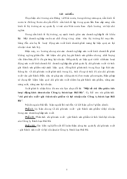 Đề tài Một số chỉ tiêu phân tích hoạt động kinh doanh của Công ty bánh kẹo Hải Hà