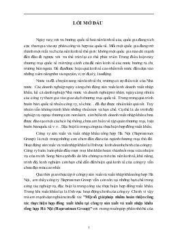 Đề tài Một số giải pháp nhằm hoàn thiện công tác thực hiện hợp đồng xuất khẩu tại công ty sản xuất và xuất nhập khẩu tổng hợp Hà Nội (Haprosimex Group)