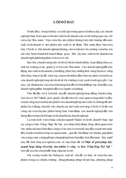 Đề tài Một số giải phỏp đẩy mạnh hoạt động tiờu thụ sản phẩm ở cụng ty Sơn Tổng Hợp Hà Nội