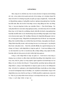 Đề tài Một số giải phỏp nhằm hoàn thiện qui trỡnh nhập khẩu mỏy múc, thiết bị tại Cụng ty xuất nhập khẩu và hợp tỏc quốc tế - Coalimex