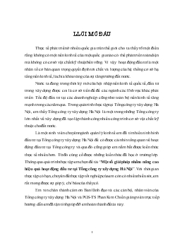 Đề tài Một số giải phỏp nhằm nõng cao hiệu quả hoạt động đầu tư tại Tổng công ty xõy dựng Hà Nội
