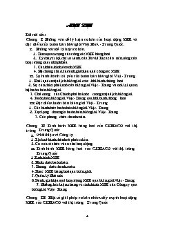 Đề tài Những giải pháp cơ bản nhằm đẩy mạnh xuất nhập khẩu của Công ty Hoá chất - Vật liệu điện và Vật tư Khoa học kỹ thuật với thị trường Trung quốc