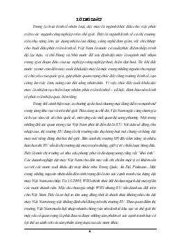 Đề tài Phân tích môi trường kinh tế eu tác động đến quyết định thâm nhập thị trường eu của Vinatex