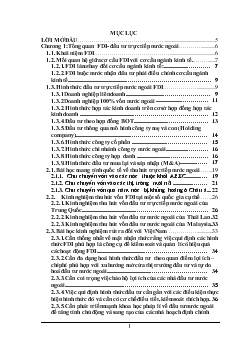 Đề tài Thu hút vốn đầu tư trực tiếp nước ngoài (FDI) tại Việt Nam