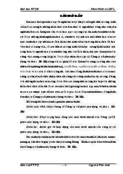 Đề tài Thực trạng hoạt động sản xuất kinh doanh của Công ty Cổ phần xây dựng và đầu tư Hà Nội