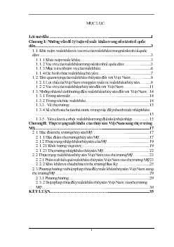 Đề tài Thực trạng xuất khẩu thủy sản Việt Nam sang thị trường Mỹ