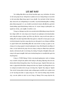 Đề tài Tổ chức kế toán bán hàng và xác định kết quả bán hàng tại Công ty TNHH Hoàng Tiến