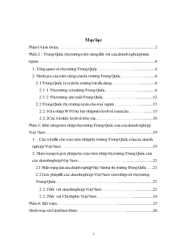Đề tài Trung Quốc - Thị trường tiềm năng đối với các doanh nghiệp nước ngoài
