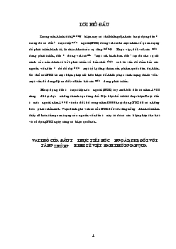 Đề tài Vai trò của đầu tư trực tiếp nước ngoài (fdi) đối với tăng trưởng kinh tế Việt Nam thời gian qua