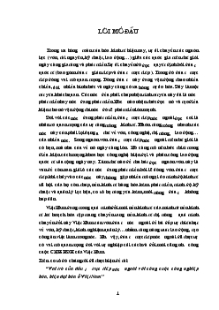Đề tài Vai trò của đầu tư trực tiếp nước ngoài với công cuộc công nghiệp hóa, hiện đại hóa ở Việt Nam