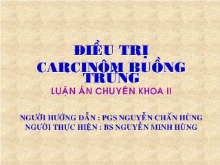 Điều trị carcinôm buồng trứng