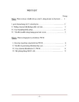 Phân tích vấn đề tồn tại của chỉnh lưu điot và thyristor