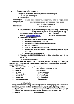 Tình hình hoạt động và phát triển của Công ty cổ phần xây dựng và đầu tư Việt Nam