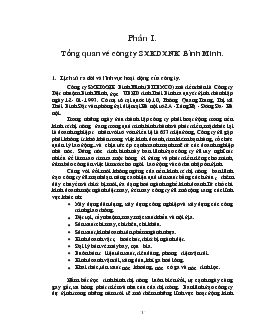 Tình hình hoạt động và phát triển của Công ty sản xuất kinh doanh xuất nhập khẩu Bình Minh