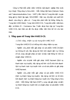 Tổng quan về trung tâm Vasc e-Cs