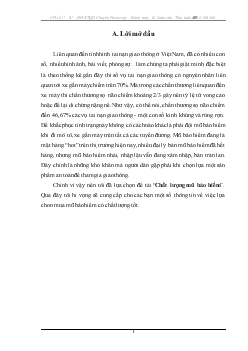Đề tài Chất lượng mũ bảo hiểm