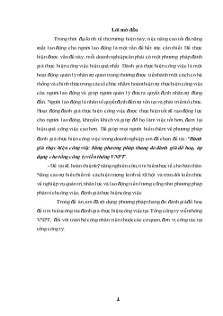 Đề tài Đánh giá thực hiện công việc bằng phương pháp thang đo đánh giá đồ hoạ, áp dụng cho tổng công ty viễn thông VNPT