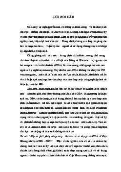 Đề tài Một số giải pháp tăng cường thu hút và sử dụng vốn ODA ở Việt Nam giai đoạn 2001 - 2005