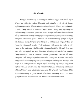 Đề tài Những giải pháp nhằm thúc đẩy quá trình áp dụng phương pháp quản lý chất lượng bằng tiêu chuẩn ISO 9000 vào ngành may Việt Nam
