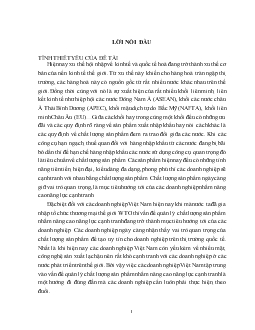 Đề tài Quản lý chất lượng sản phẩm trong các doanh nghiệp nhằm nâng cao năng lực cạnh tranh