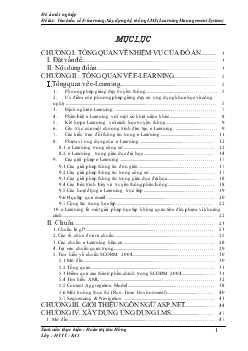 Đề tài Tìm hiểu về E-Learning xây dựng hệ thống LMS (Learning Management System)