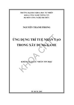 Ứng dụng trí tuệ nhân tạo trong xây dựng game