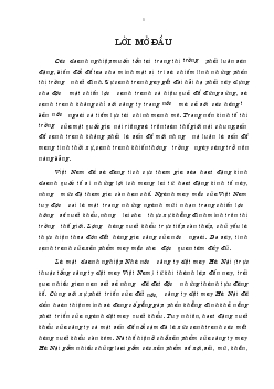 Đề tài Các giải pháp nâng cao sức cạnh tranh của sản phẩm xuất khẩu ở công ty dệt may Hà Nội (Hanosimex)