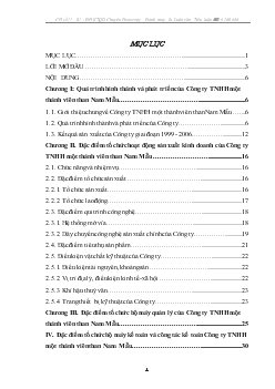 Đề tài Đặc điểm tổ chức sản xuất của Công ty TNHH một thành viên than Nam Mẫu