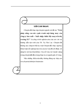 Đề tài Giải pháp nâng cao sức cạnh tranh mặt hàng may của công ty Sản xuất - Xuất nhập khẩu Dệt may trên thị trường EU